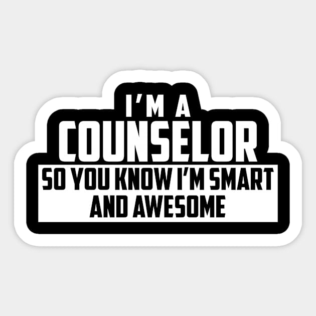 Smart and Awesome Counselor Sticker by helloshirts